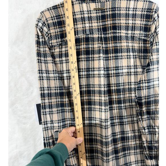 Oneill Zuma Superfleece Shacket Size S NWT Snap-Up Plaid Chest Pocket Side Pkt - Picture 9 of 10